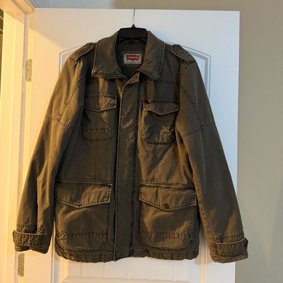 Levi's Men's Cargo/Utility Jacket (Army Green) - Picture 1 of 8